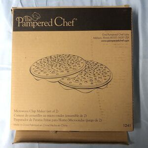 Pampered‎ Chef Black Silicone Microwave Potato Chip Maker #1241 New in Box